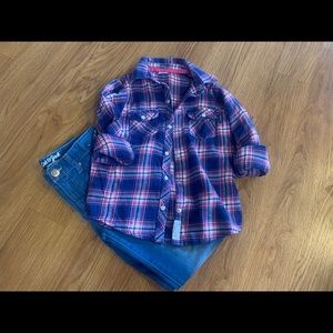 Cat & Jack jeans & button down top